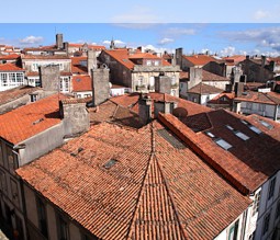 Blick über die Dächer von Santiago de Compostela