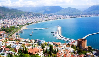 Blick auf die Bucht von Alanya