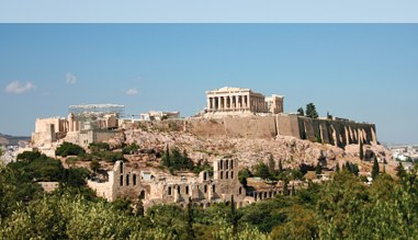 Blick auf den Parthenon in Athen Blick auf den Parthenon in Athen