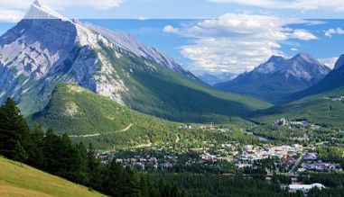 Blick auf Banff