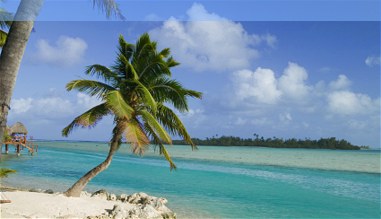 Sandstrand auf Bora Bora