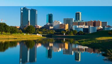 Blick auf die Skyline von Fort Worth