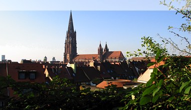 Blick vom Schloßberg zum Freiburger Münster Blick vom Schloßberg zum Freiburger Münster