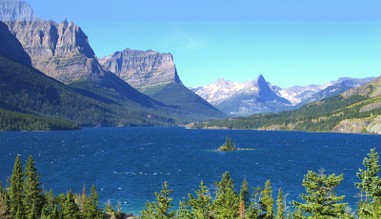 Blick über den St. Mary Lake im Glacier National Parc Blick über den St. Mary Lake im Glacier National Parc