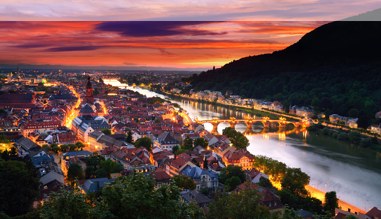 Sonnenuntergang über Heidelberg