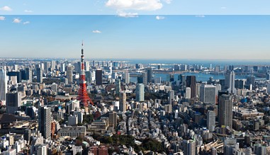 Blick auf die japanische Hauptstadt Tokio