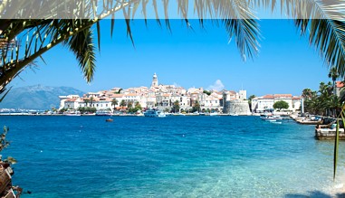 Blick auf Korcula