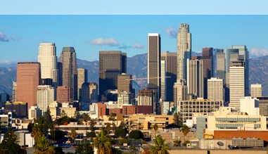 Blick auf die Skyline von Los Angeles