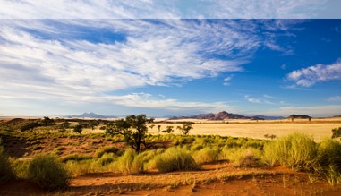 Morgenstimmung in der Wüste Namib in Namibia