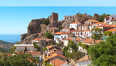 Das Dörfchen Chora auf Samothraki Das Dörfchen Chora auf Samothraki