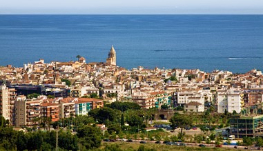 Blick über Sitges