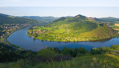 Blick auf die Porta Bohemica in Tschechien