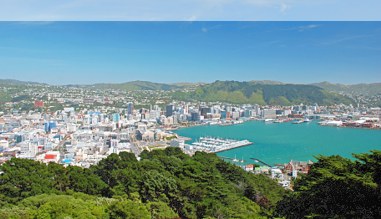 Blick über Wellington - die Hauptstadt von Neuseeland