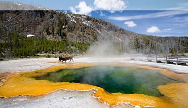 Der Emerald Pool im Yellowstone National Park Der Emerald Pool im Yellowstone National Park