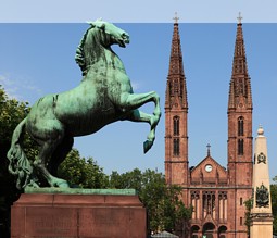 Der Luisenplatz in der hessischen Landeshauptstadt Wiesbaden