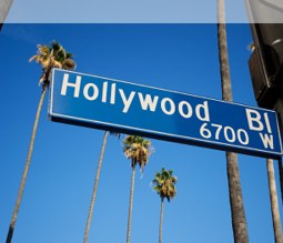 Schild des berühmten Hollywood Boulevards