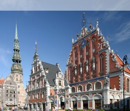 Rathausplatz in Riga, der Hauptstadt Lettlands