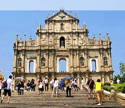Die Ruine der Pauluskirche in Macao - Bildrechte siehe Impressum (Macao) Die Ruine der Pauluskirche in Macao