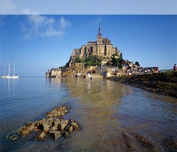 Blick auf das Kloster Mont Saint Michel Blick auf das Kloster Mont Saint Michel