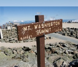 Auf dem Gipfel des Mount Washington