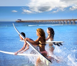 Am Strand von Newport Beach