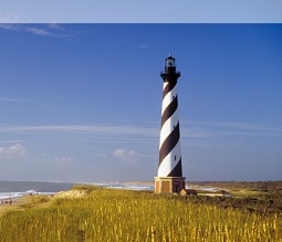 Der Leuchtturm von Cape Hatteras in North Carolina Der Leuchtturm von Cape Hatteras in North Carolina