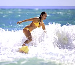 Surferin bei Peniche