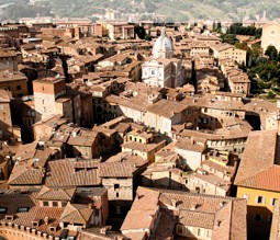Blick über die Dächer von Siena