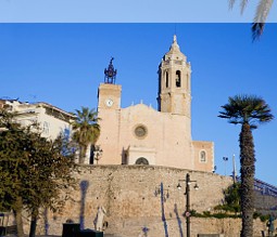 Die Kirche von Sant Bertomeu and Santa Tecla in Sitges